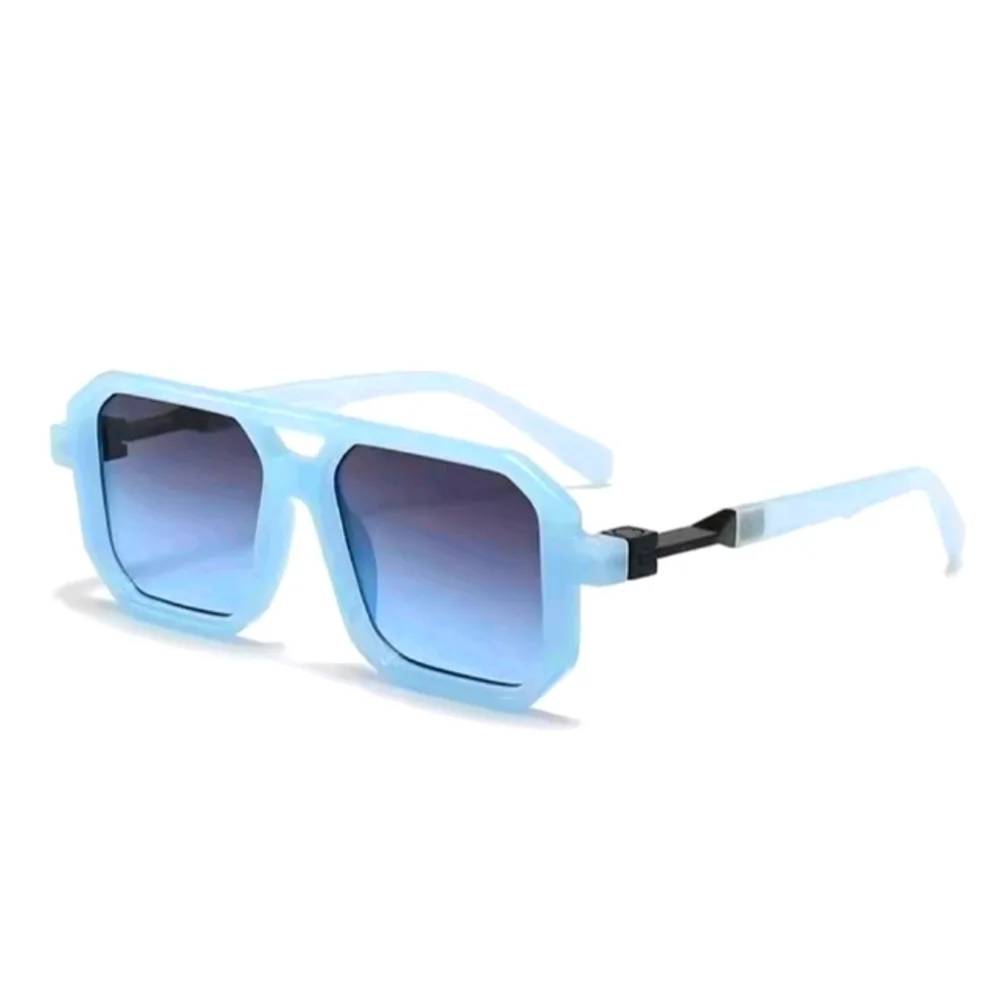 Retro Unises Stylish Blue Square Sunglasses